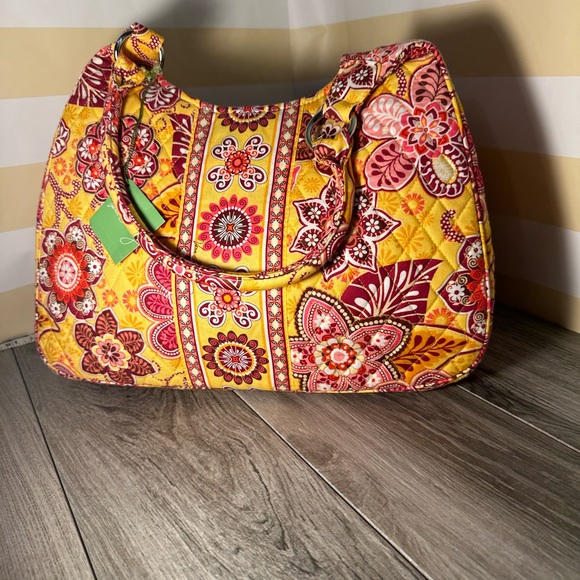 Vera Bradley Handbags - NWT Vera Bradley Large Hobo Bag; Boho Bali Gold Vintage Floral